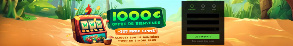 1000€ offre de Bienvenue et formulaire d'inscription WinOui Casino